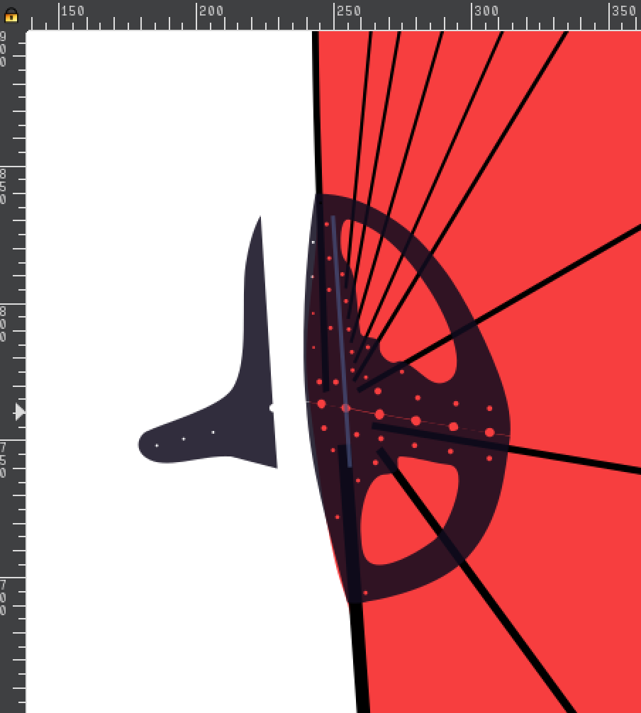 Plan closeup of wing joint